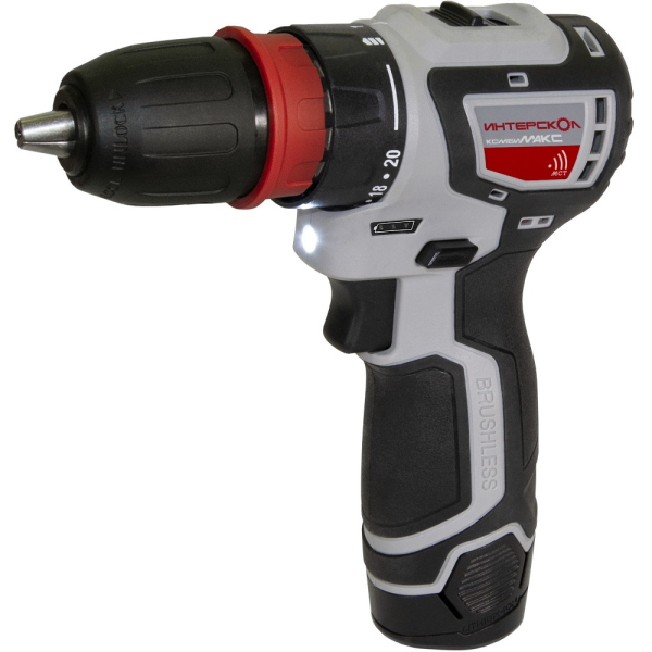 Дрель аккумуляторная Интерскол ДА-10/12В 36 КомбиМАКС  (2 аккум. 12v 2Ah Li-Ion, сумка)   687.2.2.78