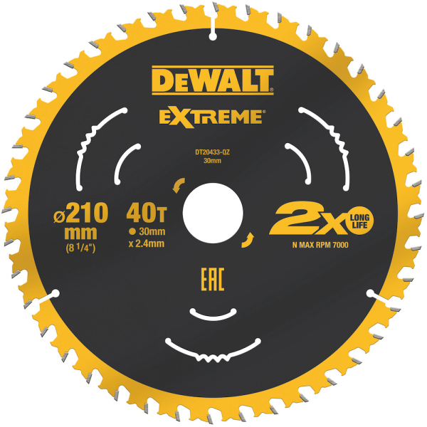 Диск п/п DEWALT DT 20433   210*30*40
