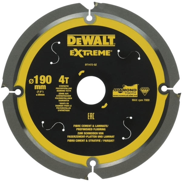 Диск п/п DEWALT DT 1472 по фиброцементу  190*30