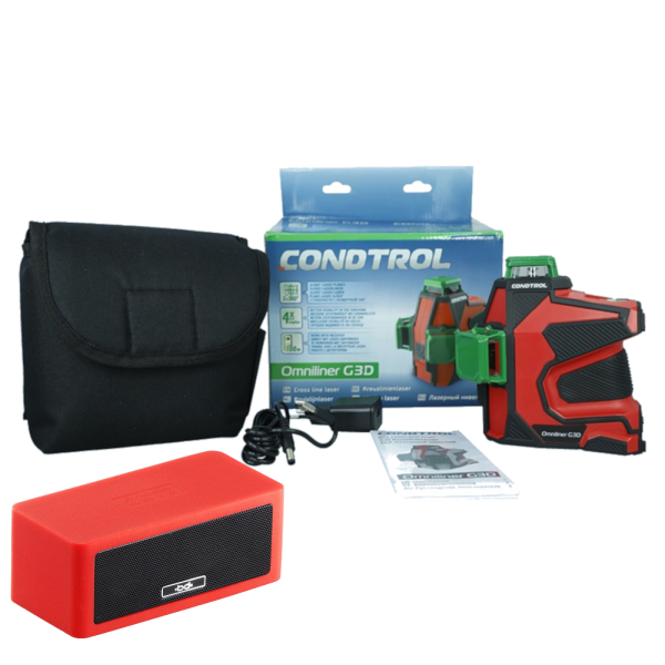 Лазерный уровень CONDTROL Omniliner 3D G + колонка Boomsonix   1-2-201