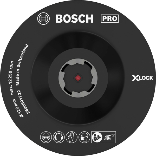Тарелка опорная BOSCH X-LOCK 125 мм на липучке   2.608.601.722