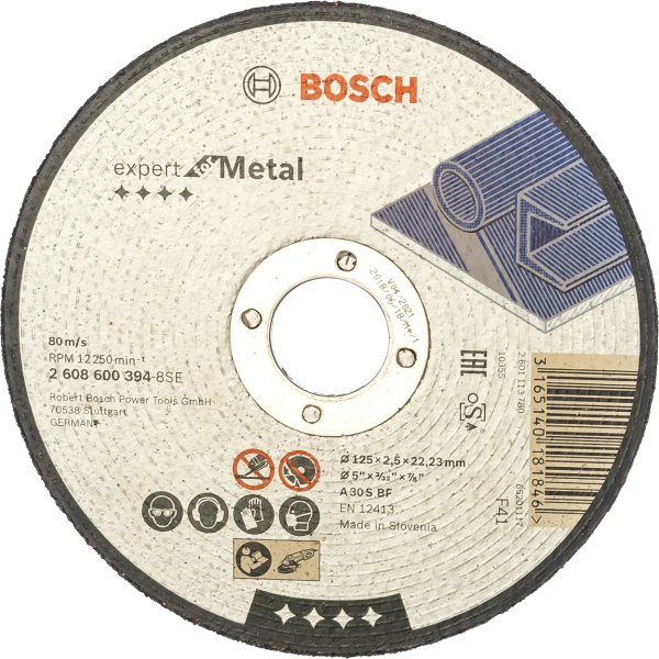 Диск абразивный BOSCH 125*22*2,5 металл     2.608.600.394