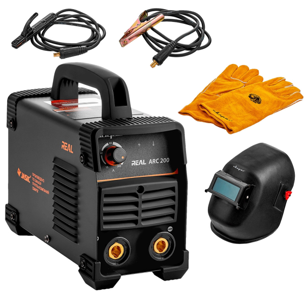 Сварочный аппарат Сварог ARC 200 "REAL" (Z238N) Black (маска+краги)