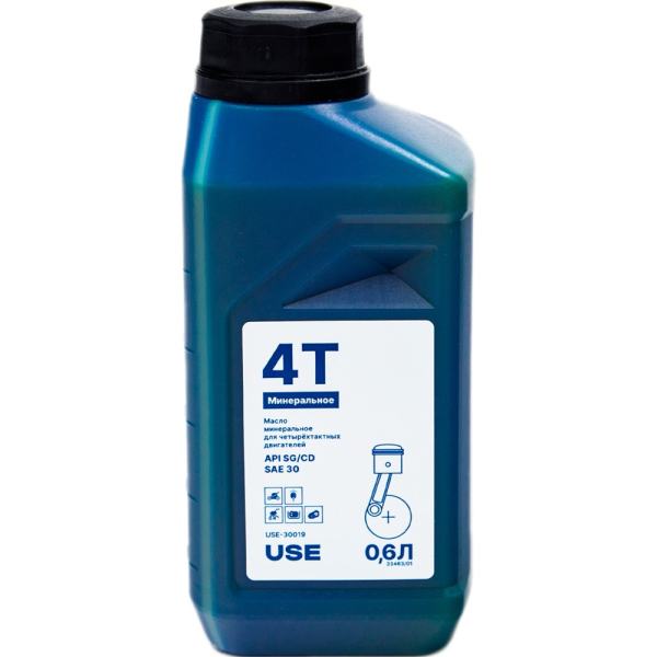 Масло USE 4-х тактное минеральное SAE 30 0.6 л     USE-30019