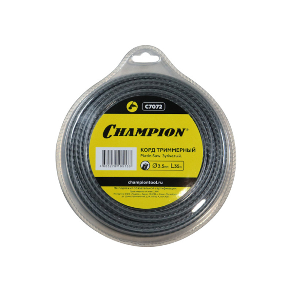Леска CHAMPION Platin Saw 3,5*35 м (зубчатый) + нож   C7072