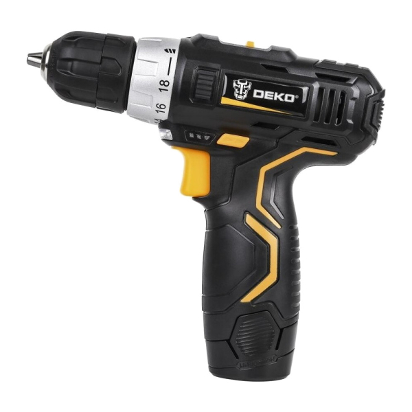 Дрель аккумуляторная DEKO GCD 12 DU3 SET3 12v 2*1.5Ah Li-Ion + набор   063-4097