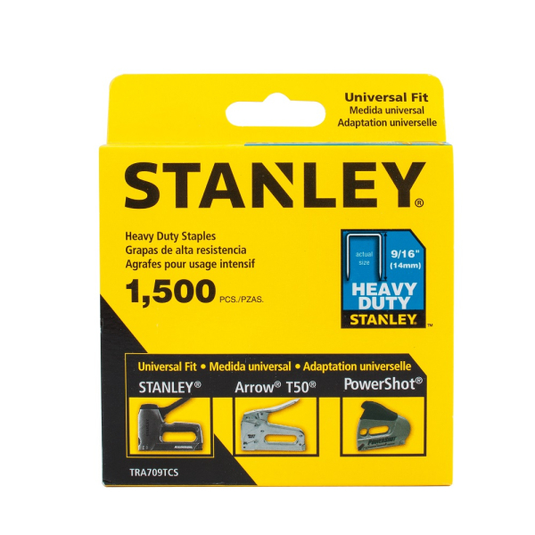 Скобы для степлера STANLEY HEAVY DUTY тип ''G'' 14мм*1500шт  1-TRA709TCS