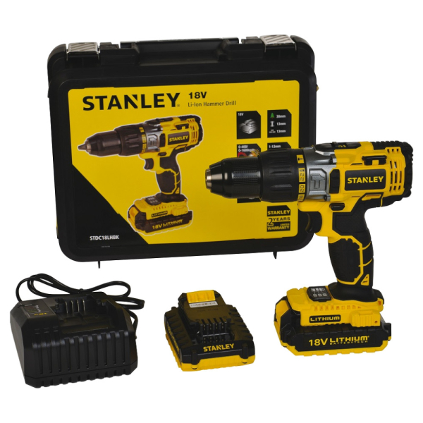 Дрель аккумуляторная STANLEY STDC 18 LHBK