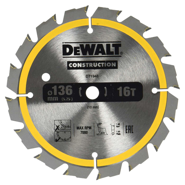 Диск п/п DEWALT DT 1946   136*10*16