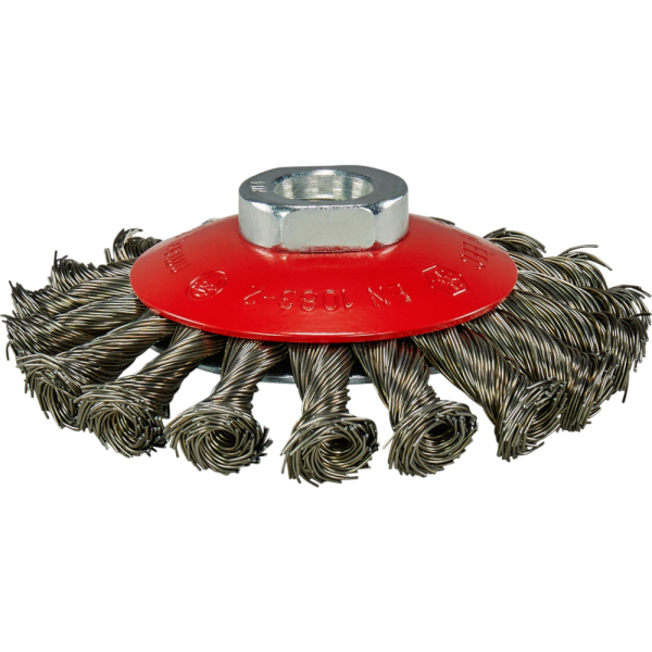 Щетка Makita 100 мм коническая пучки витой проволоки для УШМ   P-04494