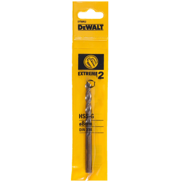 Сверло DEWALT по металлу  8,0*117   DT 5052    (1шт в упак)