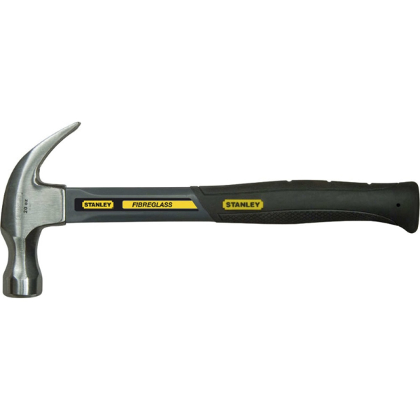 Молоток STANLEY GREY FIBERGLASS CURVE CLAW 450гр.     1-51-529