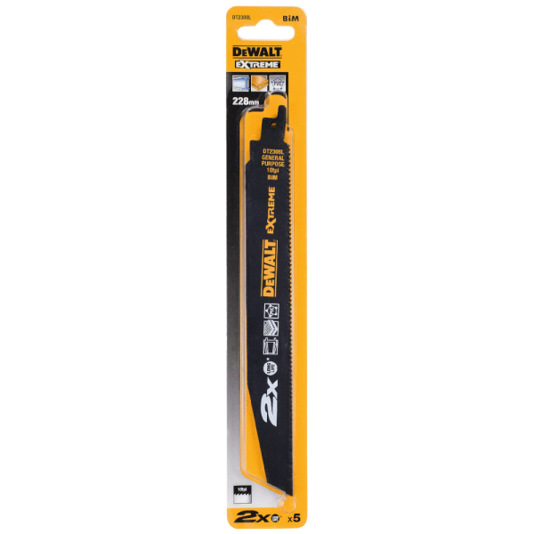 Полотно пильное DEWALT DT 2308 L для сабельной пилы