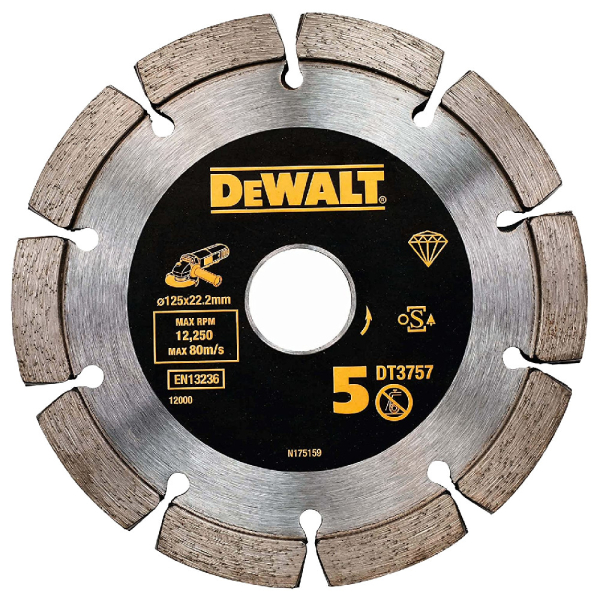 Диск алмазный DEWALT  DT 3757 125х22.2 мм сегмент
