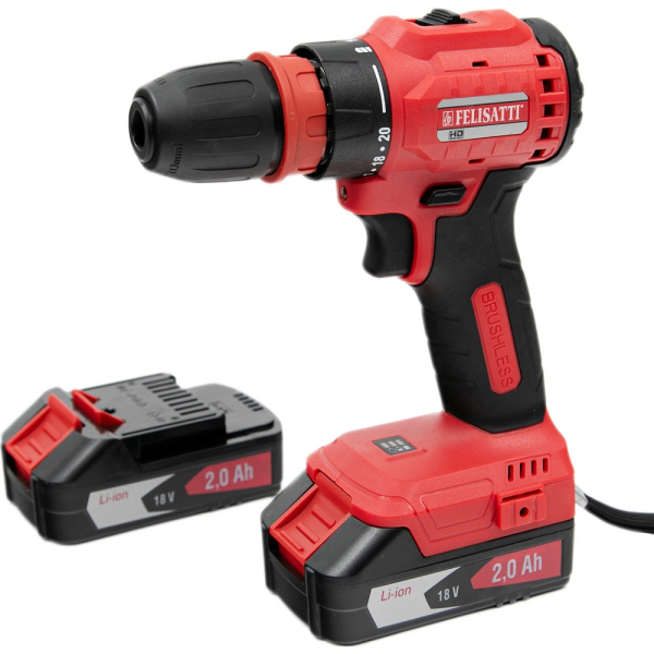 Дрель аккумуляторная FELISATTI ДА-18В со съёмными насадками   198.5.3.00
