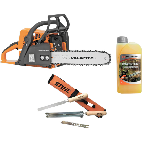 Бензопила VILLARTEC SB025 Legend 14"+Адг.1л+Набор заточной Stihl   1101250003S1