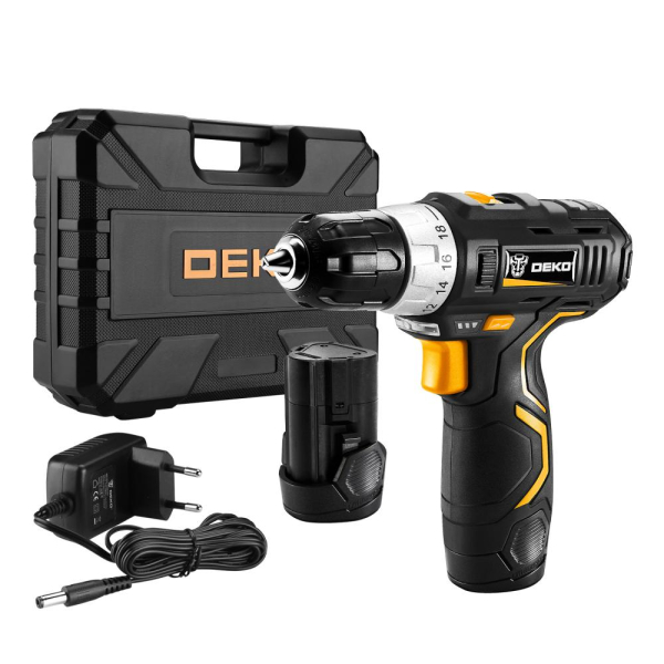 Дрель аккумуляторная DEKO GCD 12 DU3 SET 12v 2*2.0Ah Li-Ion   063-4140