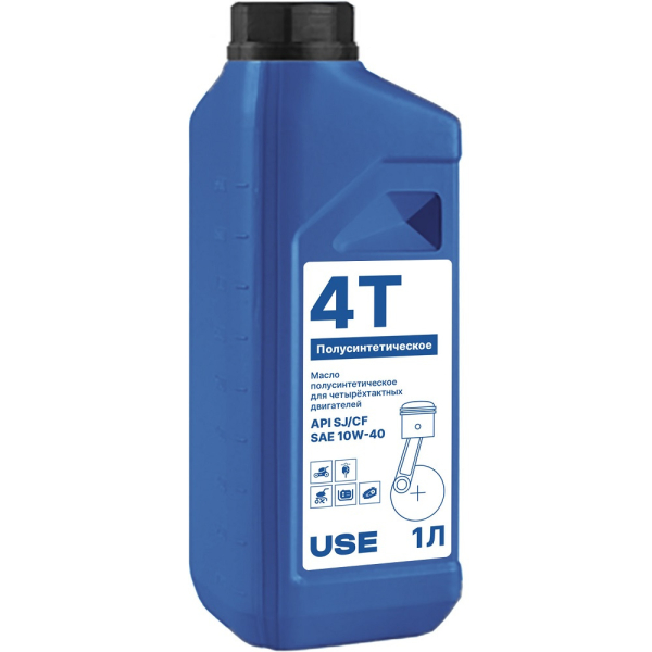 Масло USE 4-х тактное полусинтетика SAE 10W-40 1 л     USE-30013
