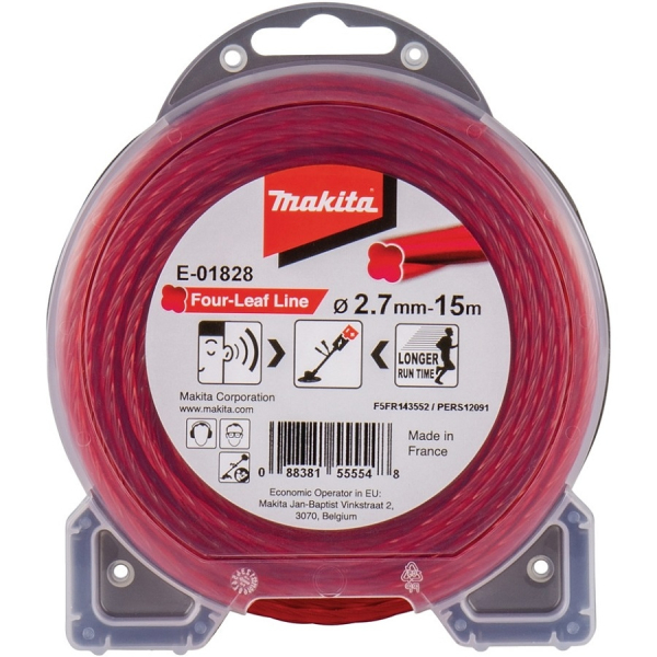 Леска Makita 2,7*15м (клевер)   E-01828
