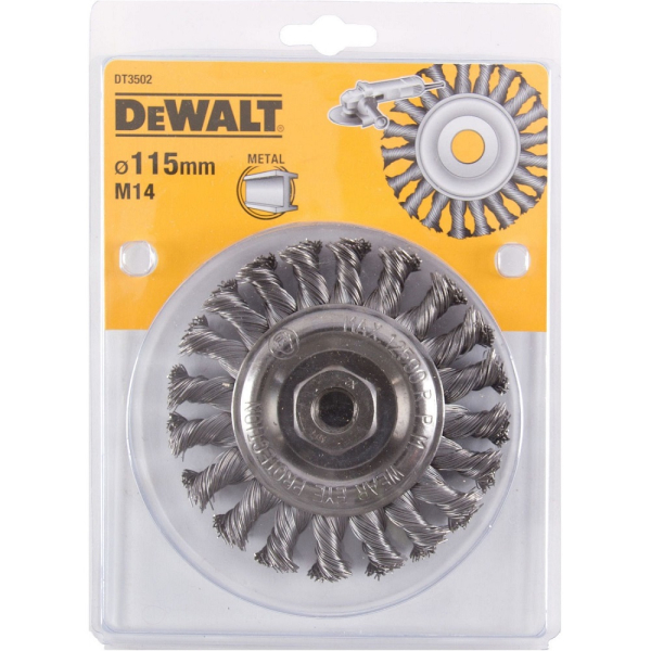 Щетка DEWALT 115*22мм дисковая витая      DT 3502