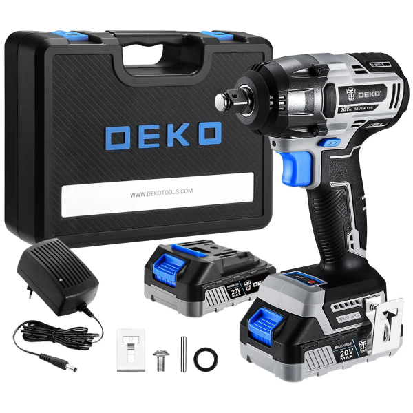 Гайковерт аккумуляторный DEKO DKIS 20  20v 2*3.0Ah   063-4033