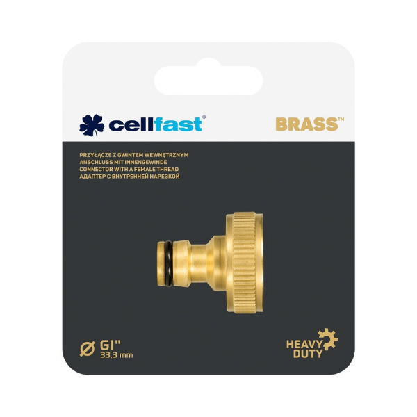 Адаптер CELLFAST BRASS с внутренней резьбой 1" латунный