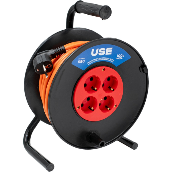 Удлинитель USE ПВС 2200 Вт 30м на катушке без заземления   USE303-025