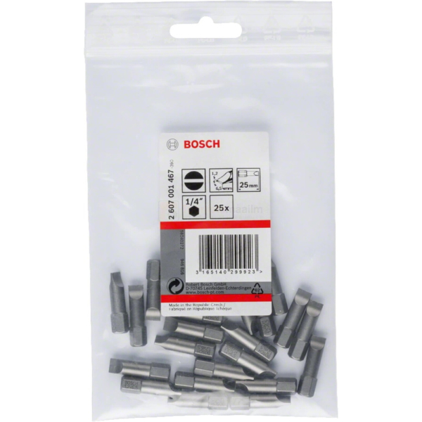 Набор бит BOSCH из 25 штук S 1.2*6.5 25мм     2.607.001.467