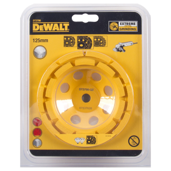 Чашка алмазная DEWALT 125 мм сегментная двухрядная   DT 3796