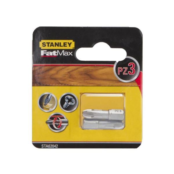 Набор бит STANLEY FatMax Torsion PZ 3*25мм из 2 штук  STA62042