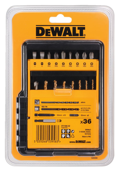 Набор сверл и бит DEWALT DT 71565 из 36 штук