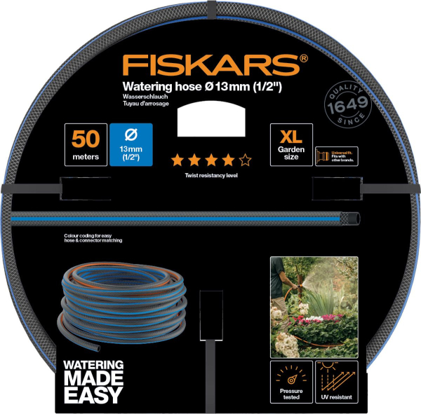Шланг Fiskars 1/2" (13мм) 50м Q4   1027106