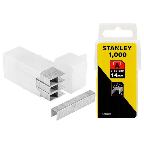 Скобы для степлера STANLEY LIGHT DUTY тип ''А'' 14мм*1000шт  1-TRA209T
