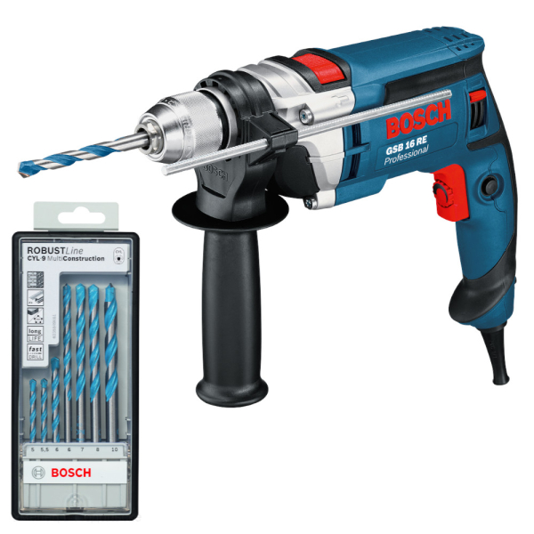 Дрель BOSCH GSB 16 RE + набор сверл      0.615.990.L2N