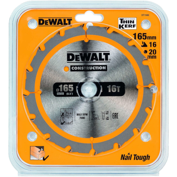 Диск п/п DEWALT DT 1948   165*20*16