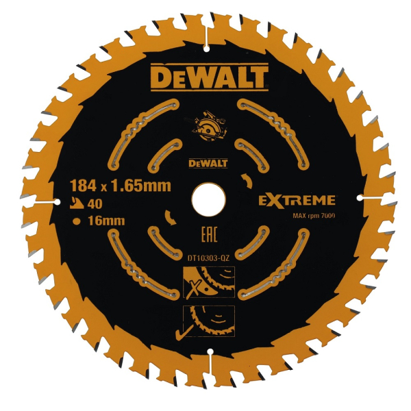 Диск п/п DEWALT DT 10303   184*16*40