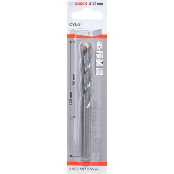 Сверло BOSCH Silver Percussion 10*120 по бетону  2.608.597.665