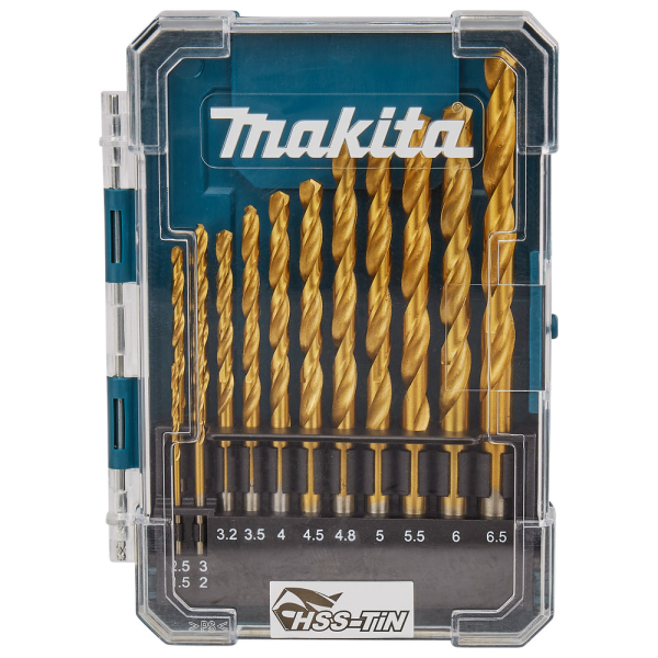 Набор сверл Makita по металлу HSS-TiN 13 шт   D-72855