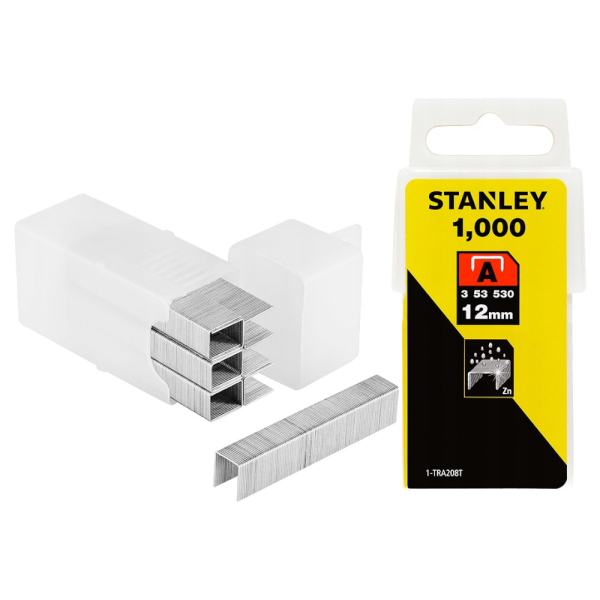 Скобы для степлера STANLEY LIGHT DUTY тип ''А'' 12мм*1000шт  1-TRA208T