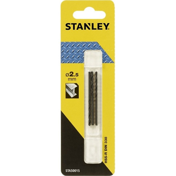 Сверло STANLEY по металлу HSS-R  2,5*57   STA50015