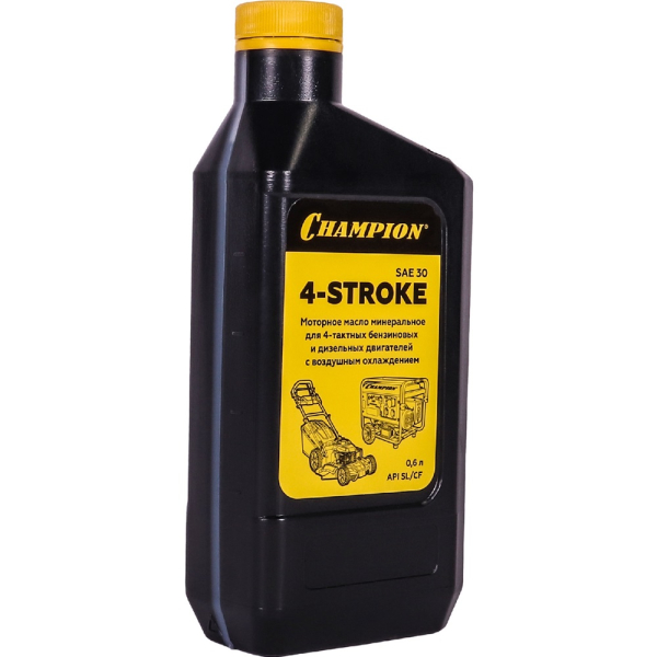 Масло CHAMPION 4-х тактное SAE 30 API SL/CF минеральное 0,6 л   952851