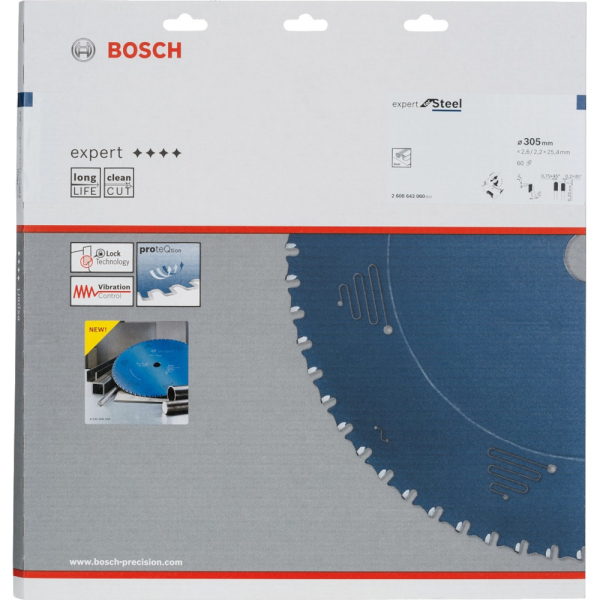 Диск пильный BOSCH Expert for Steel 305*25.4*60