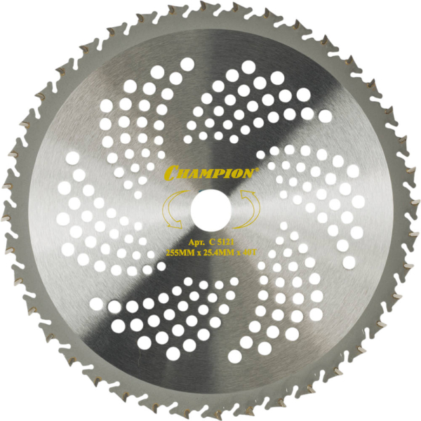Нож CHAMPION для триммера 40 зубчатый d=255*25.4mm  твердосплавные зубцы   C5121