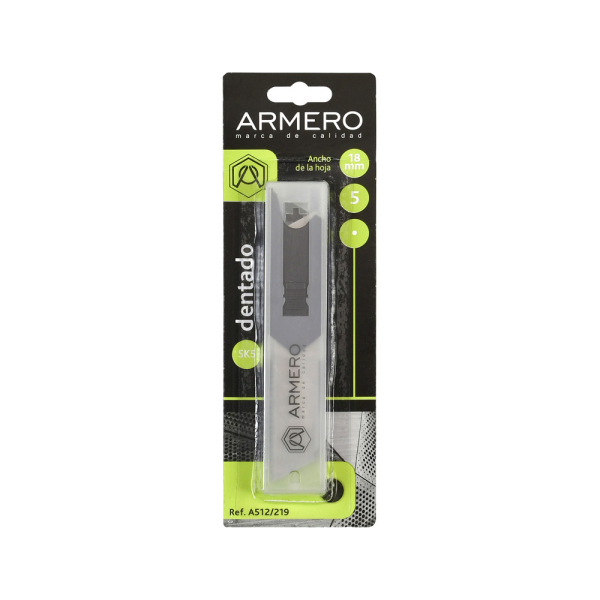 Лезвие ARMERO сегментное с зубцами 18мм (5 шт.)     A512/219