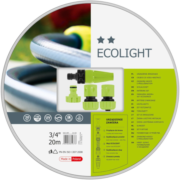 Шланг CELLFAST ECOLIGHT 3/4" 20 м + комплект