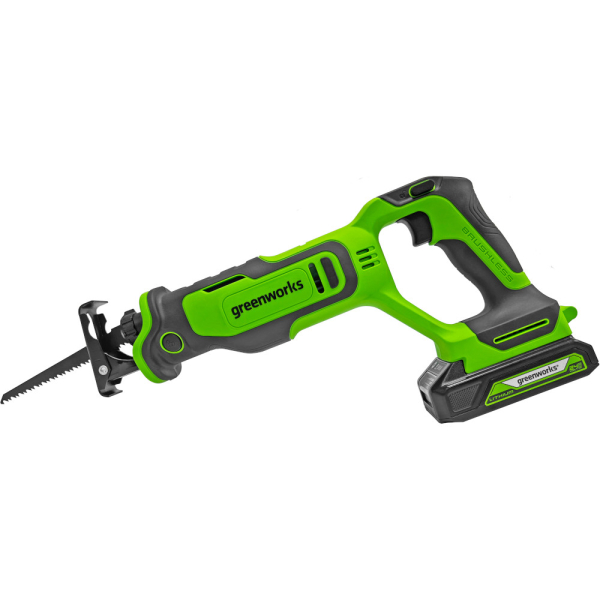 Пила сабельная аккумуляторная GREENWORKS GPT-BLRS-1 24V   1200607CUA