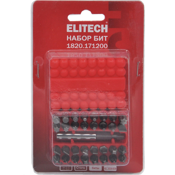 Набор бит ELITECH 25мм 33 предмета   1820.171200