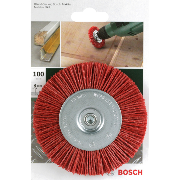 Щетка BOSCH 100мм дисковая нейлоновая     2.609.256.537