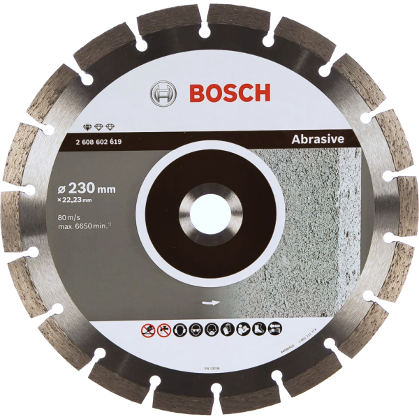 Диск алмазный BOSCH Abrasive 230*22.2 сегмент   2.608.602.619