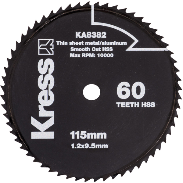 Диск KRESS 115х1,2х9,5 мм по металлу и алюминию   KA8382